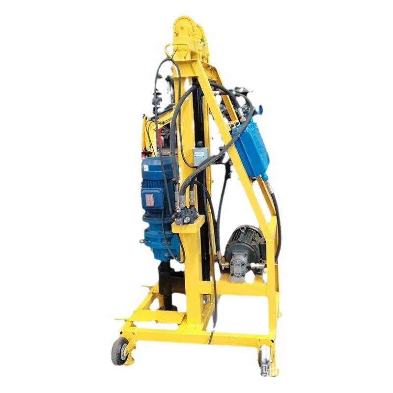 Инженерная техника: электрическая буровая установка 100m для быстрого гидравлического бурения, малогабаритная колесная буровая установка для бурения горных пород