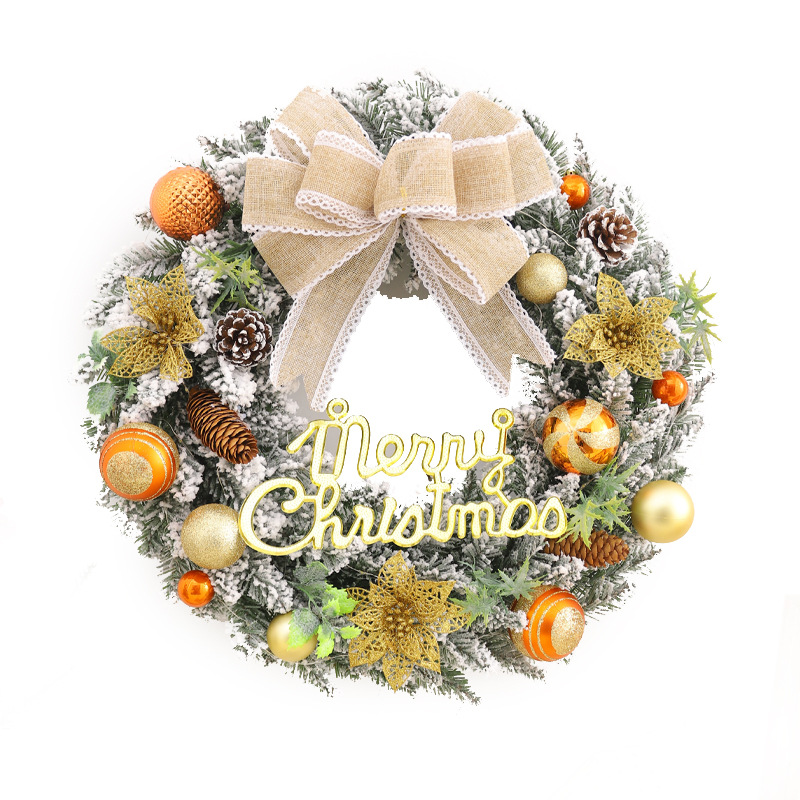 Cruz-frontera Navidad guirnalda simulación Pino aguja Pino cono Festival decoración ventana decoración pared colgante