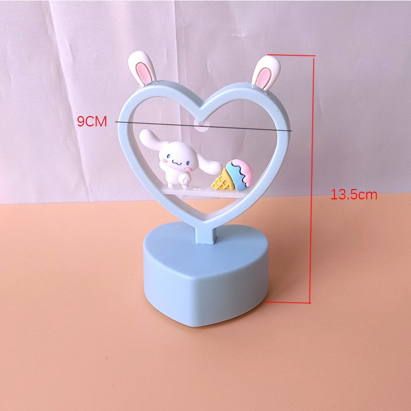 Mignon Coeur Petite Nuit Led Lampe De Table De Chevet Éclairage display picture 3