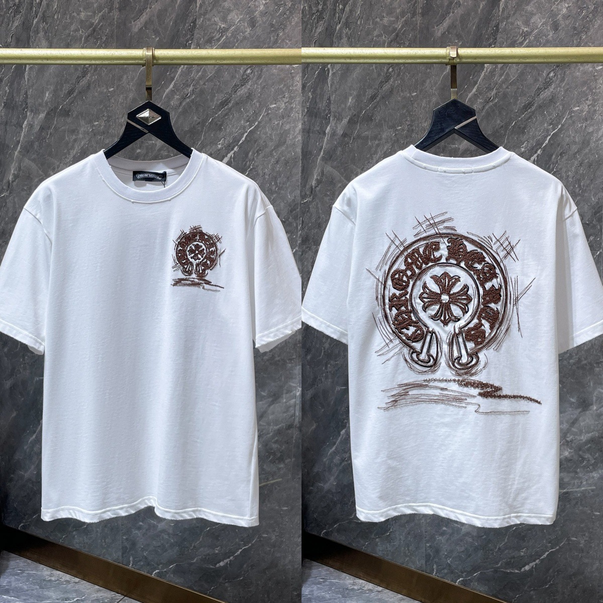 Chrome Hearts Sketch Cross T-shirt White