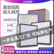 无隔板高效过滤器厂家定制 h13h14液槽有隔板耐高温高效过滤器