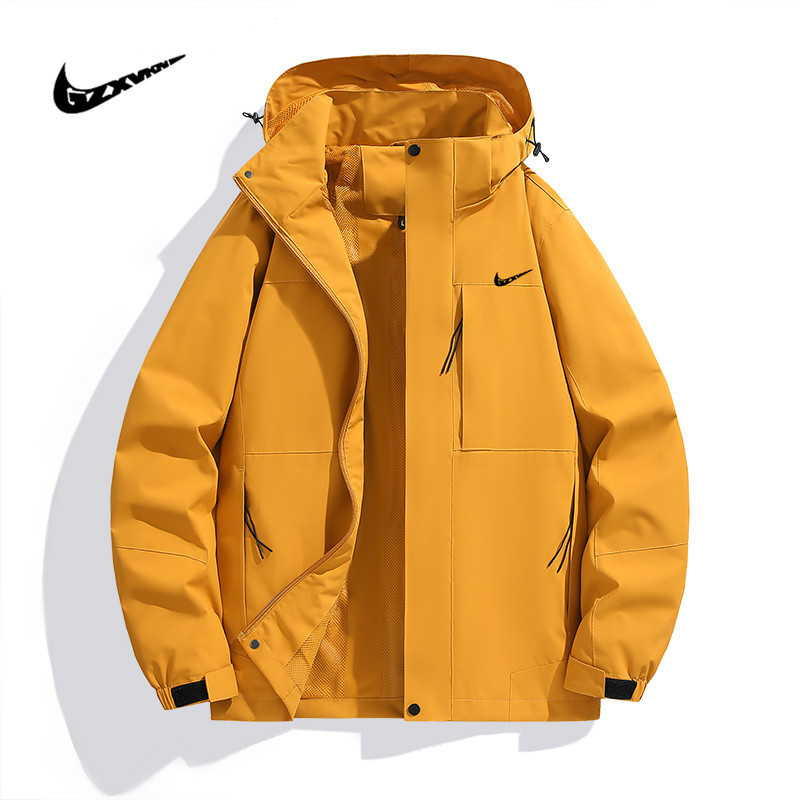 Cross-Border Outdoor Jacket Men's Hooded Trendy Brand New Loose Trendy Windproof Workwear Couple Jacket Men's Style