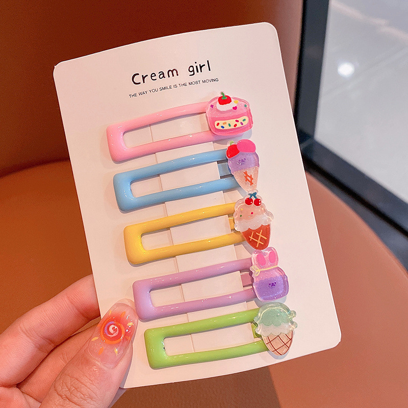 Horquilla de estrella colorida de dopamina, accesorio para el cabello para niños, horquilla con clip de flequillo lateral bonito para niñas, adorno para el cabello con clip BB.