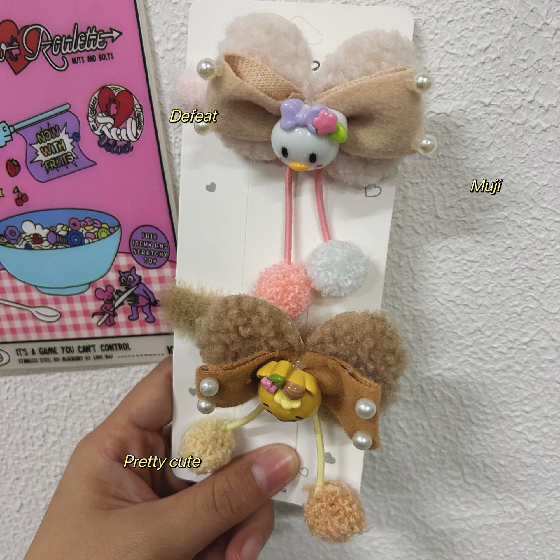 Caricatura coreana para niños no daña toallas de cabello anillo de cabello de peluche invierno arco lindos bola cabeza de caballo adornos