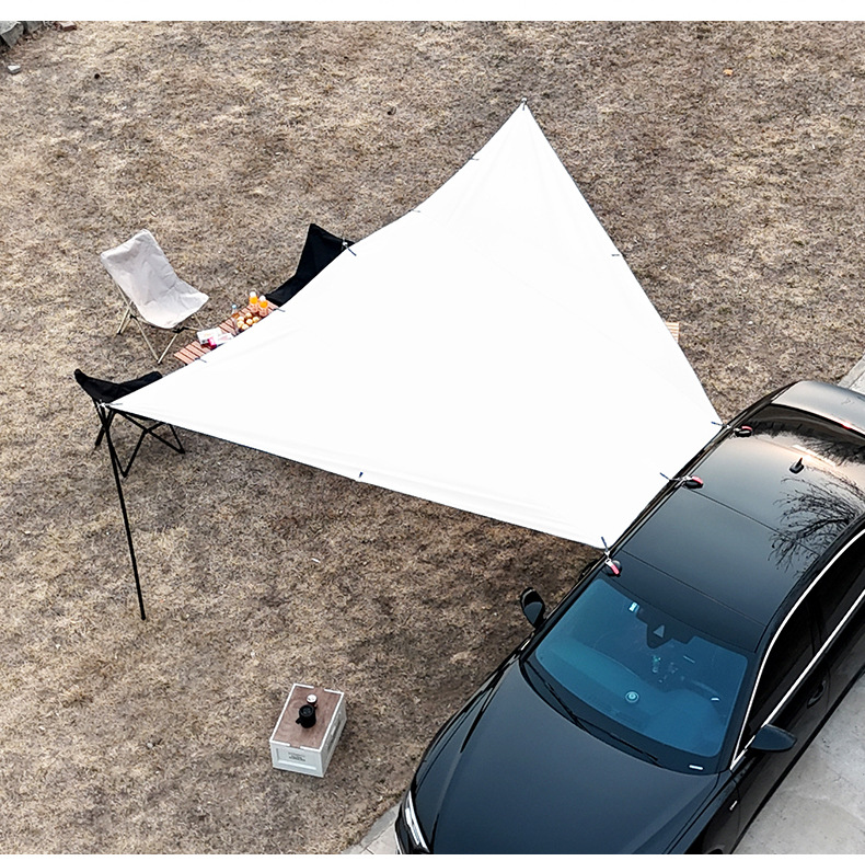 Car Side Canopy Sunshade Outdoor Camping Sunshade Canopy Car Side Canopy Black Rubber Sunscreen Rainproof Canopy