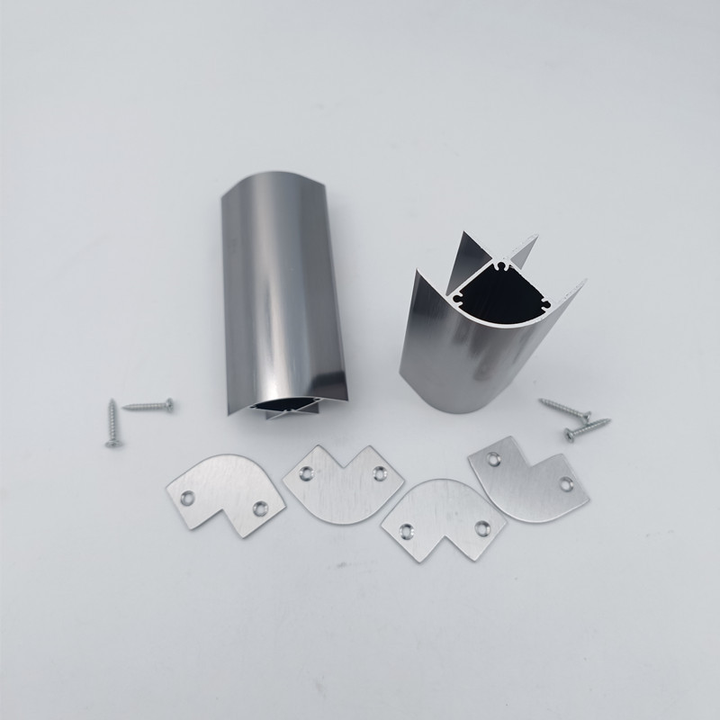 Aleación de aluminio cama esquina 17 placa hierro gris arco esquina protección anti-colisión conector R ángulo derecho muebles hardware Accesorios