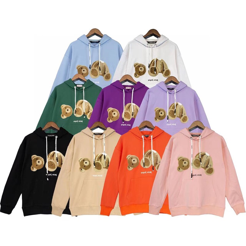 High Version Palm Beheaded Bear Hooded Sweatshirt Bear Hoodie Couple Long-Sleeved Men's and Women's Jacket High Street Fashion Ange High Version Palm Beheaded Bear Hooded Sweatshirt Bear Hoodie Couple Long-Sleeved Men's and Women's Jacket High Street Fashion Ange