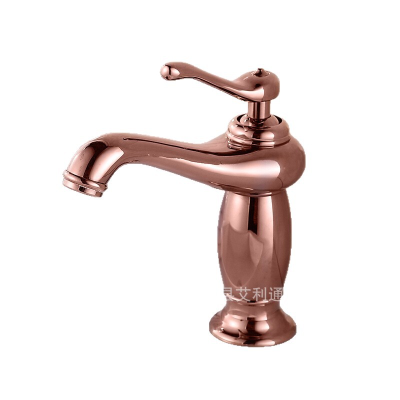 Grifo Antiguo Estilo Europeo para Lavabo de Cobre para Agua Fría y Caliente para Baño