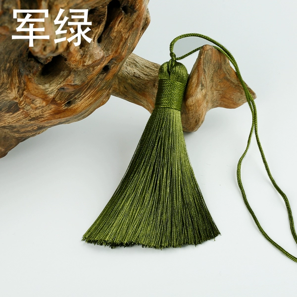 Military green K style tassels 10 pieces