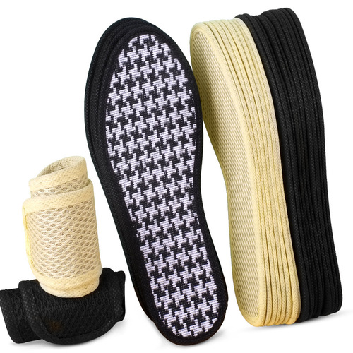 Deodorant insoles for men, sweat-absorbent, deodorant, breathable, women's deodorant, comfortable soft-soled bamboo charcoal handmade soft-soled leather insoles with mugwort