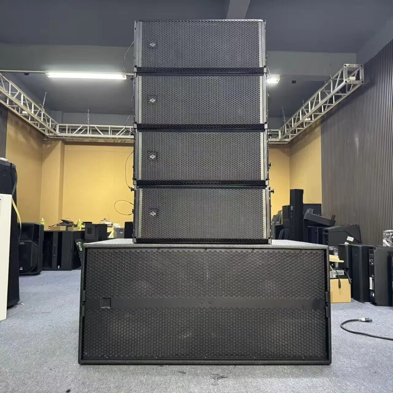 Performance equipment: dual 10inch line array speakers, suitable for both hanging and stacking, professional sound system set for music festivals and theaters