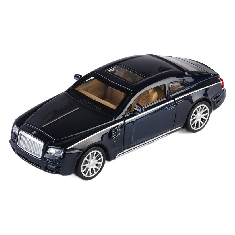 Jiaye aleación coche modelo 1:32 rollos Phantom sonido con luz tire del coche de juguete modelo de música adornos