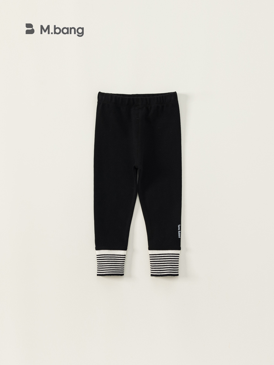 Babycity polainas de los niños 2024 primavera niñas simples pantalones a rayas pantalones recortados pantalones QK22003