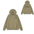 859 Dark Khaki Heavy-Letter Hoodie