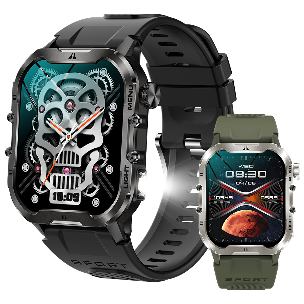 Cross-border new T26 smart watch Bluetooth call flashlight blood pressure blood oxygen heart rate monitoring sports watch men