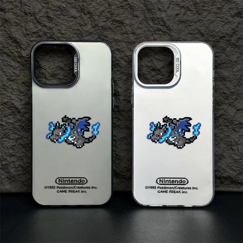 Pixel Pokemon Is Suitable for Apple 16Pro Mobile Phone Case Iphone15Pro New 14 Laser 13 Hard Shell 12