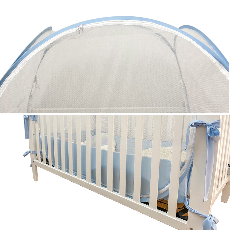 免安装防摔婴儿床 蚊帐 加厚钢线亚马逊工厂直销弹出式折叠蒙古包