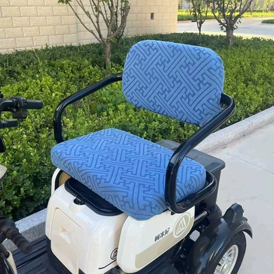 Electric car cushion, tricycle seat cushion, Aima - blue-large-seat-backrest-square-seat