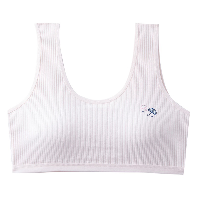 Estudiante de secundaria sin costuras ropa interior de niña período de desarrollo juvenil anti-Bump cómodo chaleco inalámbrico sujetador de niña