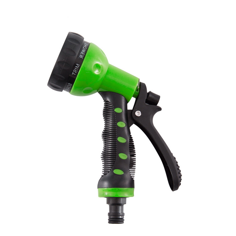 Venta directa de fábrica de cabezal de pistola de agua de alta presión de siete funciones de plástico para el hogar, suministro de pistola de agua para lavado de autos, pistola de agua de jardín de 7 funciones image 6