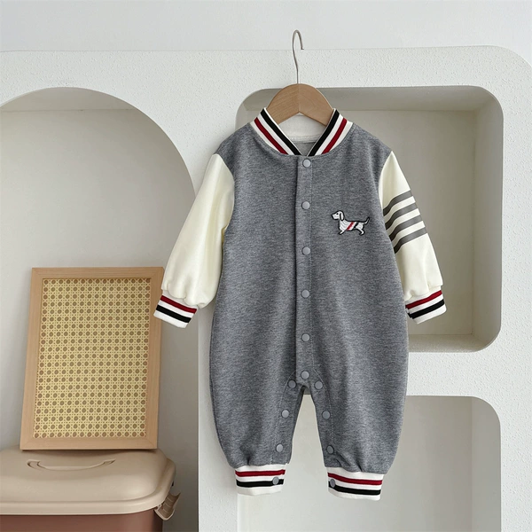 Gray baseball uniform dachshund dog