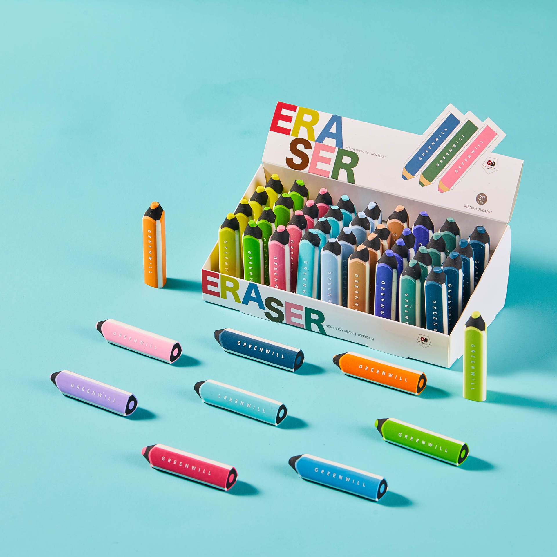 Borradores de lápiz triangular borradores de exámenes de estudiantes borradores de color de arte borradores de fábrica directa