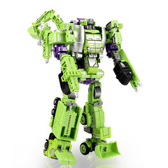 Transforming Engineering Robot Jinlong Alloy Excavator Crane Engineering Robot Combo Transformation Set Full Set