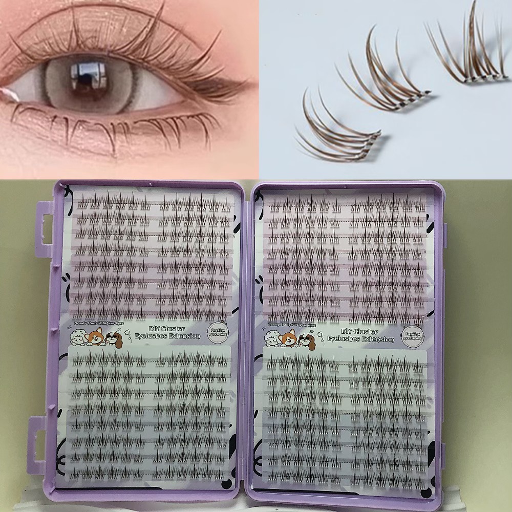 Serie de pestañas postizas transfronterizas Libro de pestañas de comercio exterior Pestañas postizas en inglés completas Pestañas postizas de gran capacidad, pelo segmentado de un solo racimo