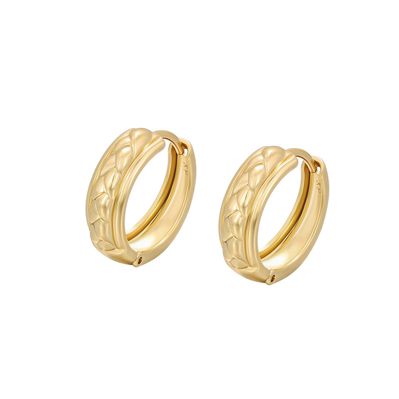 Xuping Europa y América transfronterizos geométricos círculo de cobre aleación de moda brillante pendientes de cuadrícula personalizados fábrica