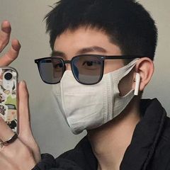 Black Frame Color Prescription Glasses for Myopia, Large Frame, Simple A Style, Beauty Enhancer, No Prescription Lenses, Blue Light Protection, High Definition Flat Lens for Women