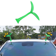 跨境 汽车车顶装饰小树苗改装可爱车饰电动车摩托车小草外装饰品