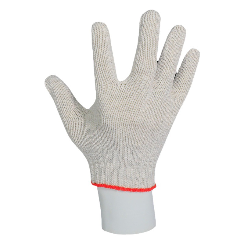 Guantes de hilo de trabajo guantes de hilo al por mayor guantes de protección laboral guantes de nylon de protección antideslizante engrosada hilo de algodón guantes de lana resistentes al desgaste