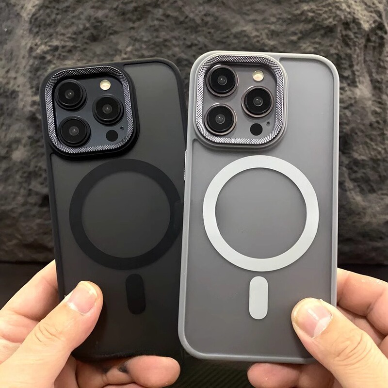 Suitable for Apple 17Promax Mobile Phone Case, Skin-Feel Frosted Iphone16 Transparent Magnetic Suction 13 Anti-Fall Protective Cover 12