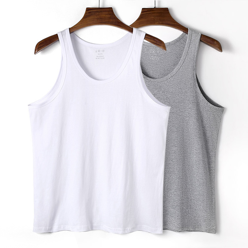 Summer Men's Vest Pure Cotton Slim Sports Hurdle Bottoming Cotton Sweat Vest Men's Wholesale Sleeveless Handsome Summer Men's Vest Pure Cotton Slim Sports Hurdle Bottoming Cotton Sweat Vest Men's Wholesale Sleeveless Handsome