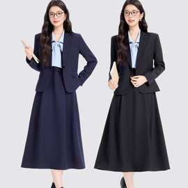 学院风职业装西装连衣裙幼儿园老师园服教师工作服套裙两件套春秋