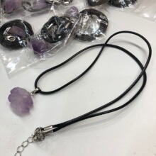 永善缘女款随形紫水晶吊坠项链      紫水晶项链