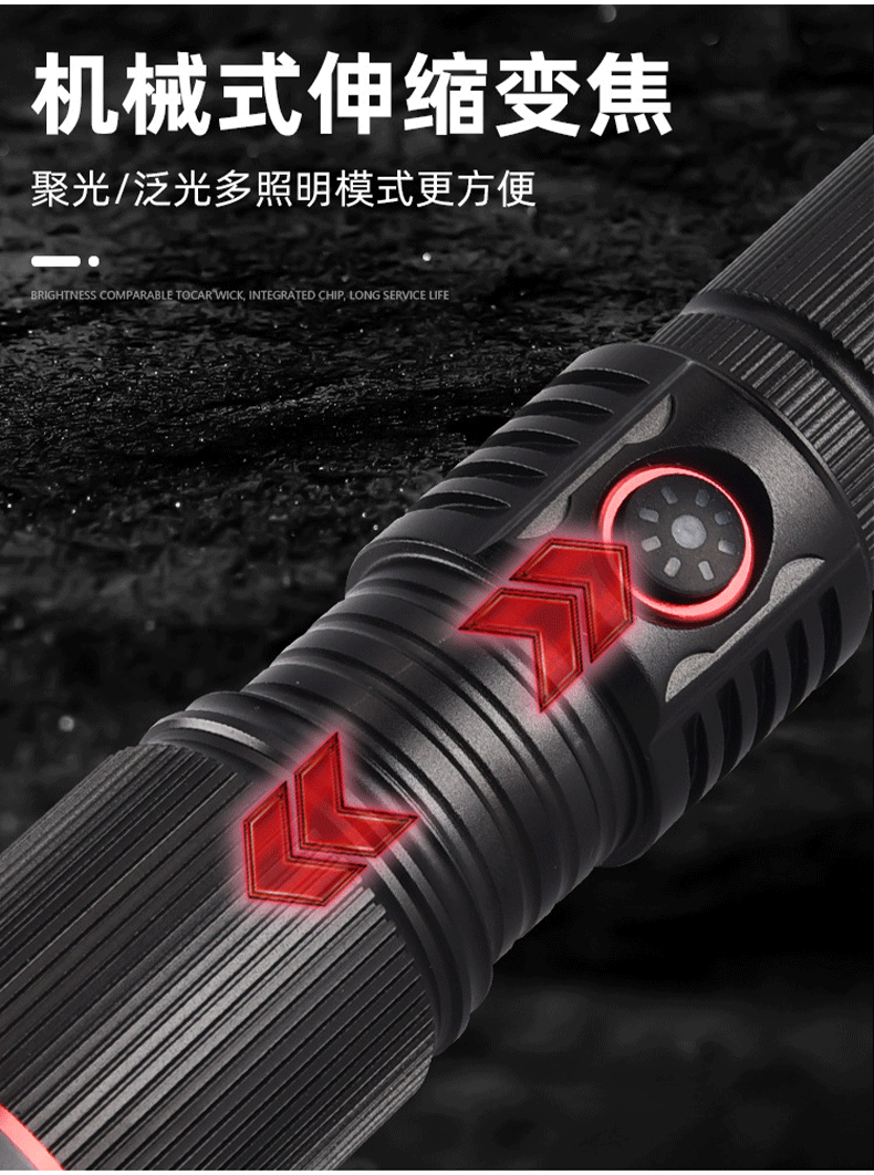 Outdoor High-Brightness Laser Cannon Ultra-Bright Zoom Flashlight Portable Military-Grade Long-Lasting Rechargeable Strong Light Flashlight