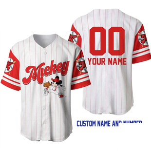 Cross-Border fashion thermal transfer Men's Baseball uniform 3D printed letter Jersey round neck button cardigan baseball uniform