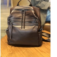 跨境一件代发新款女包欧美时尚真皮复古双肩包牛皮背包广州批发潮