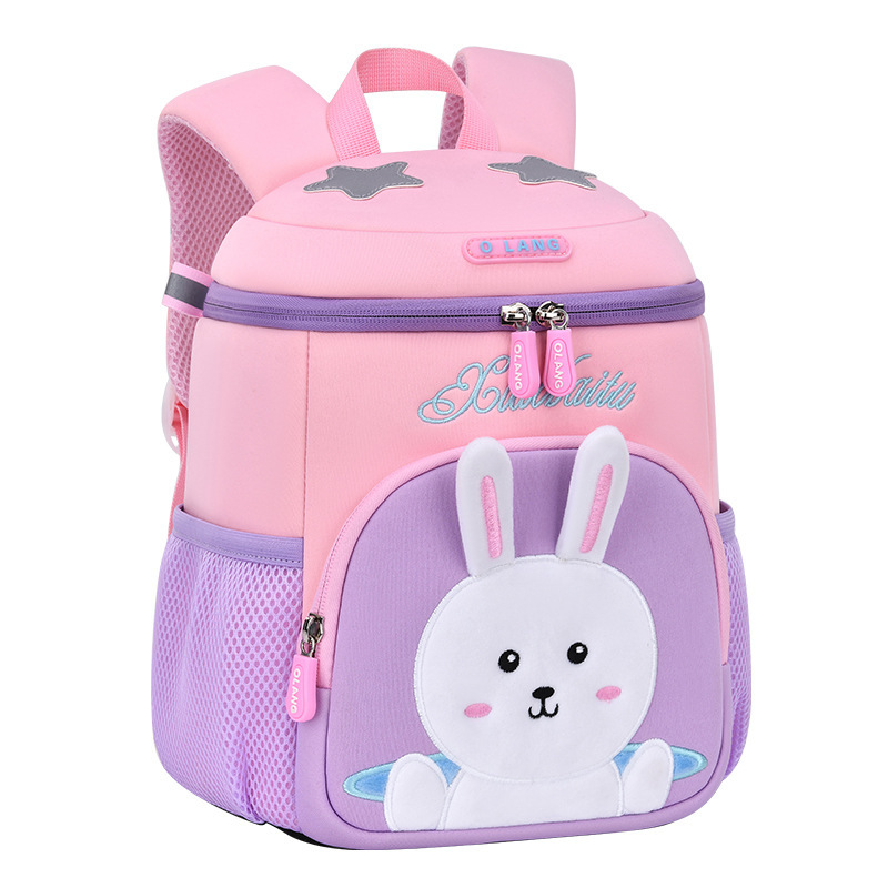 Nuevo conejo de los niños schoolbag estudiante de la escuela primaria schoolbag femenino ligero de reducción de carga casual transpirable mochila de Kindergarten schoolbag