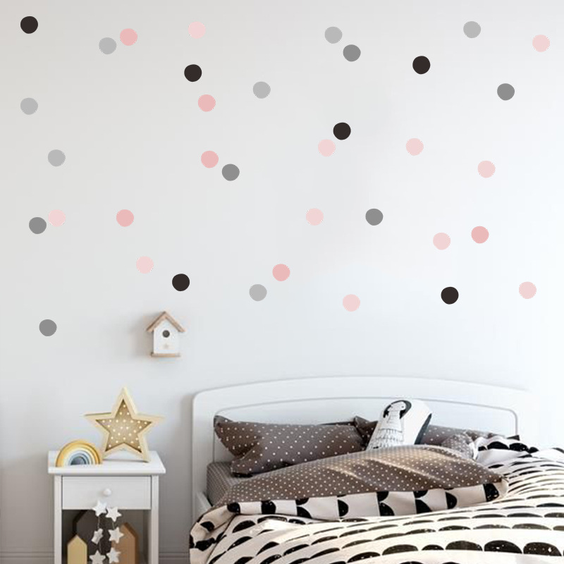 New Simple Color Dots Bedroom Porch Living Room Decorative Wall Stickers display picture 3