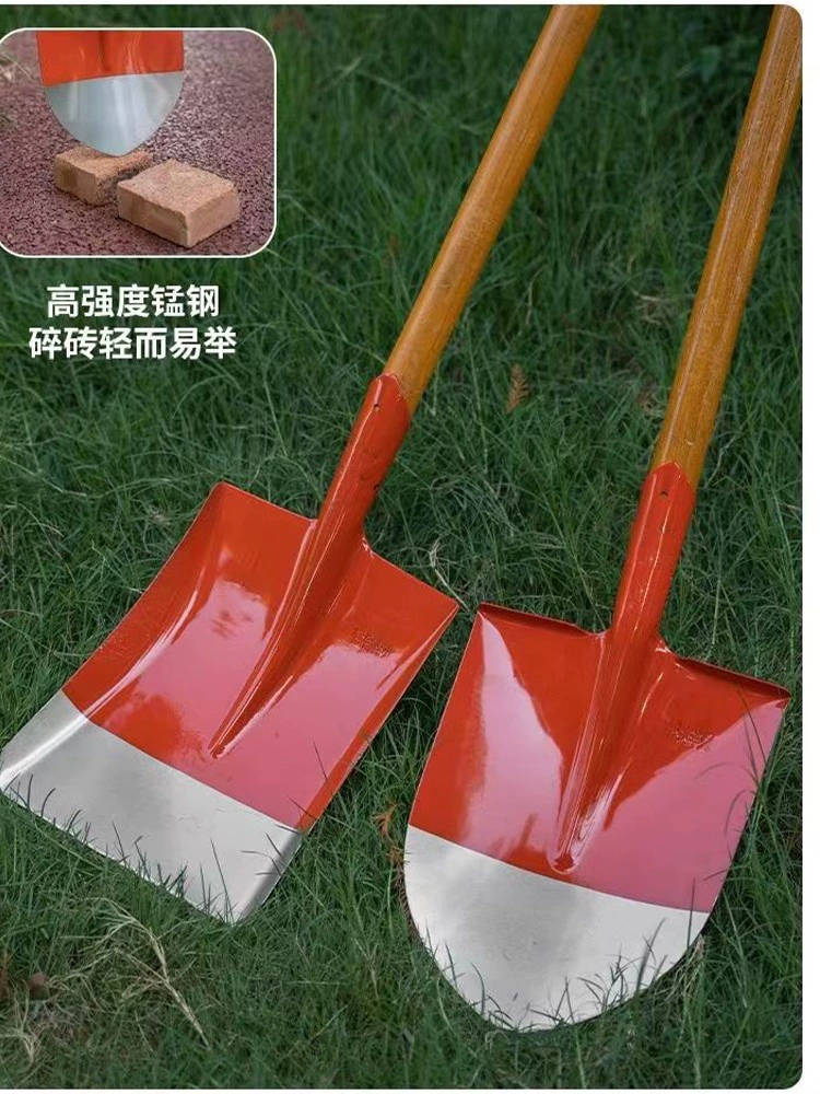 Садовая маленькая лопата из марганцевой стали, квадратная лопата с плоской головкой, заостренная лопата, железная лопата, сельскохозяйственная лопата, лопата из марганцевой стали, угольная лопата, утолщенная