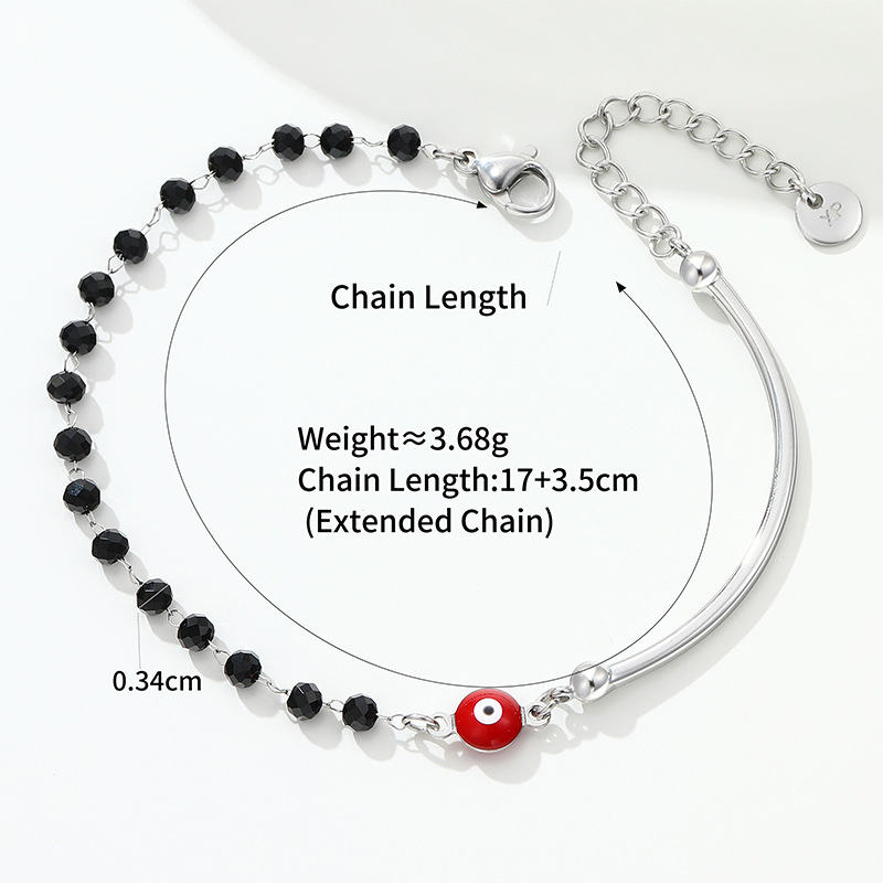 Pulsera de Ojo de Demonio de Aleación, Hueco, Galvanizado