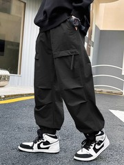 男童裤子春秋款2025新款春装大男孩休闲长裤炸街痞帅风儿童工装裤