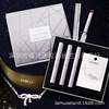 Man poem Korea Snowy night Stars Silver tube moist Lipstick suit M-1033A