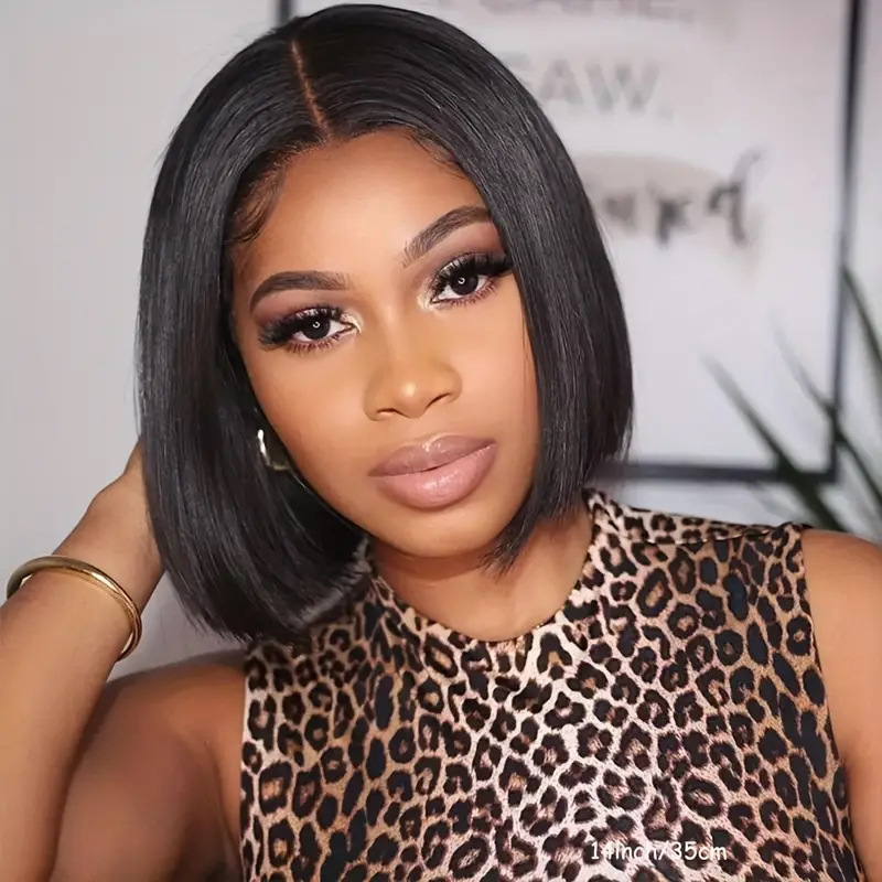 Amazon nuevos productos Europeos y estadounidenses pelucas de cabello corto y recto para mujeres negras bobbing cubierta de cabello corto y recto cubierta de cabello