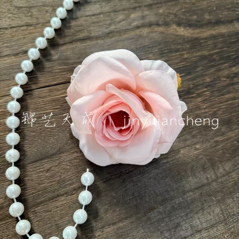 仿真花安娜玫瑰花头 花墙装饰婚礼布置 花环头饰diy假花材料批发|undefined
