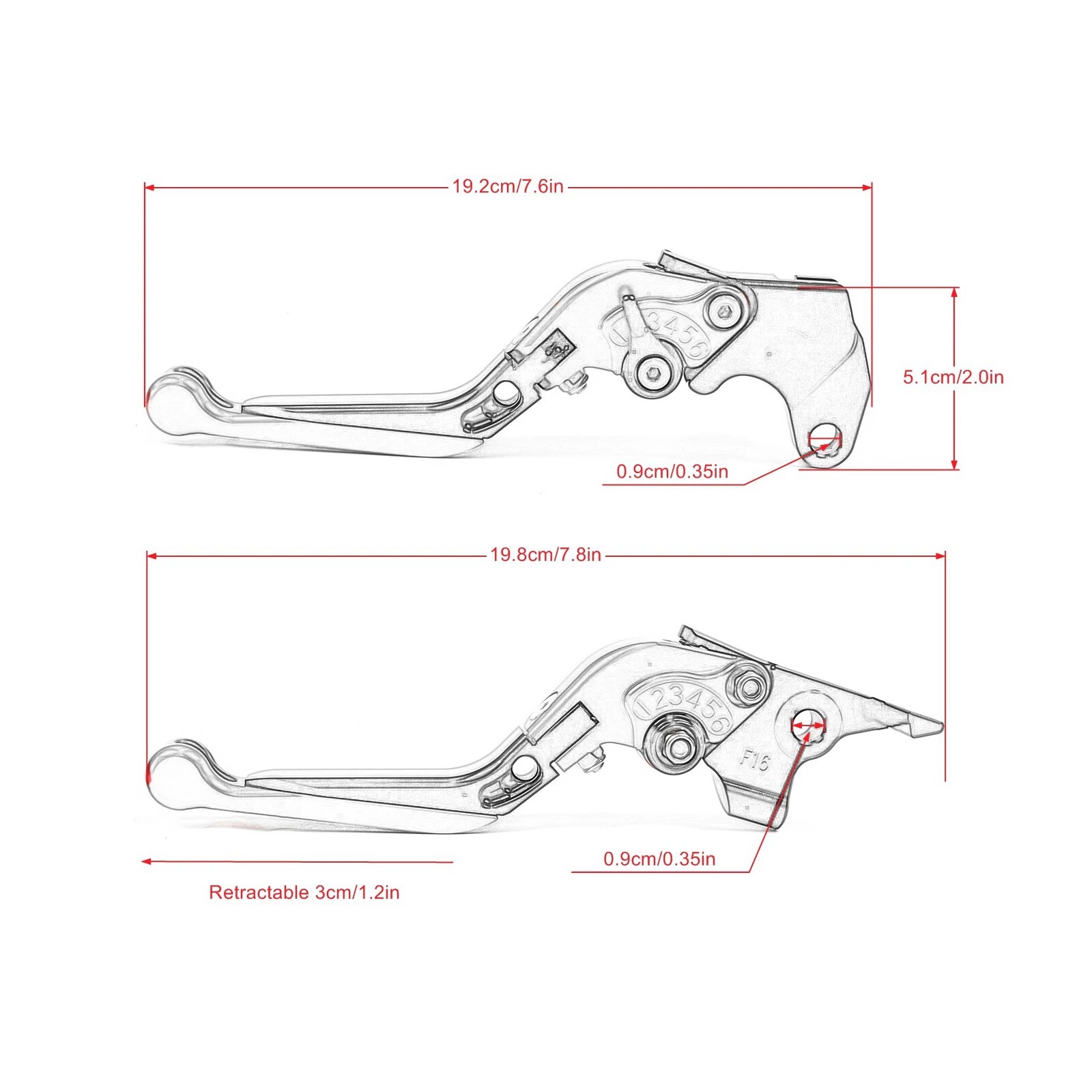 Suitable for R Nine t R Ninet Motorcycle Cnc Telescopic Folding Brake Clutch Handle Lever Horn