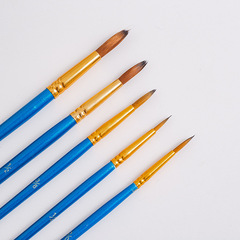 Cross-border pearlescent blue nylon brush pointed hook pen acrylic gouache watercolor painting brush painting set factory wholesale