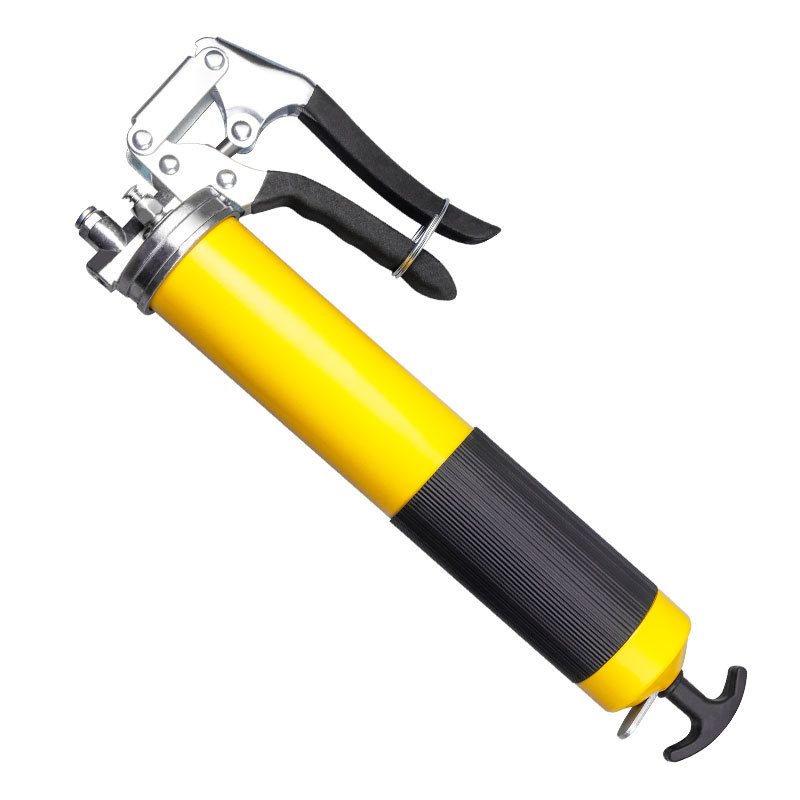 Fábrica directa de fabricación de tornillo cerrado soldadura sin costura sin fugas de aceite superficie galvanizada pistola de mantequilla de presión a mano antifoxidable